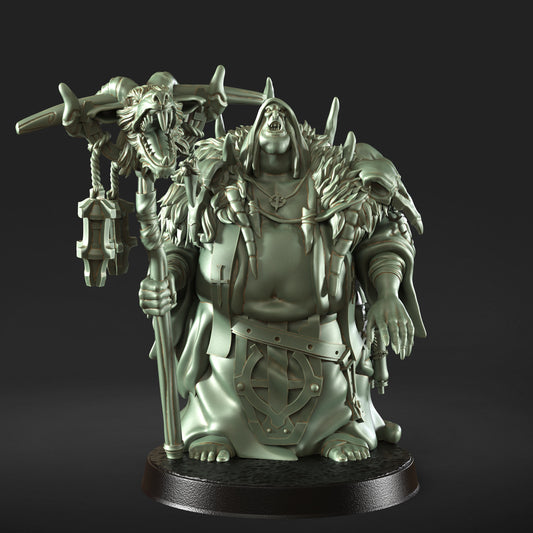Prêtre du culte des rats - Figurine géante 12 000 $ + Base imprimée 3D, idée cadeau miniature pour RPG | Donjons et Dragons | Jeux de table | Cachette de DM
