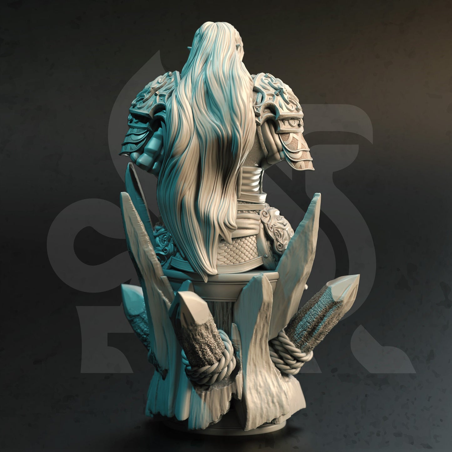 BÜSTE - Elven Eldritch Knight - Rolen - 120 mm groß - Figurdruck 3D 12k Miniatur Geschenkidee | Dungeons and Dragons | Tabletop DM Stash