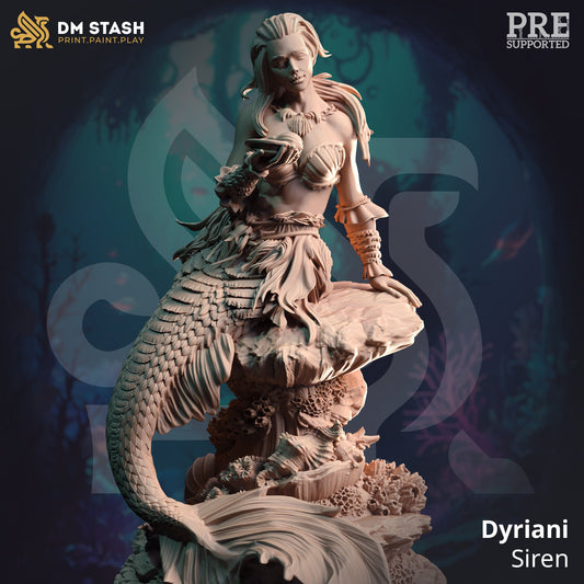 Deep Sea Sirens – Dyriani-Figur 12.000 + Basisdruck 3D-RPG-Miniatur-Geschenkidee Mini | Dungeons & Dragons | Tabletop | DM Stash