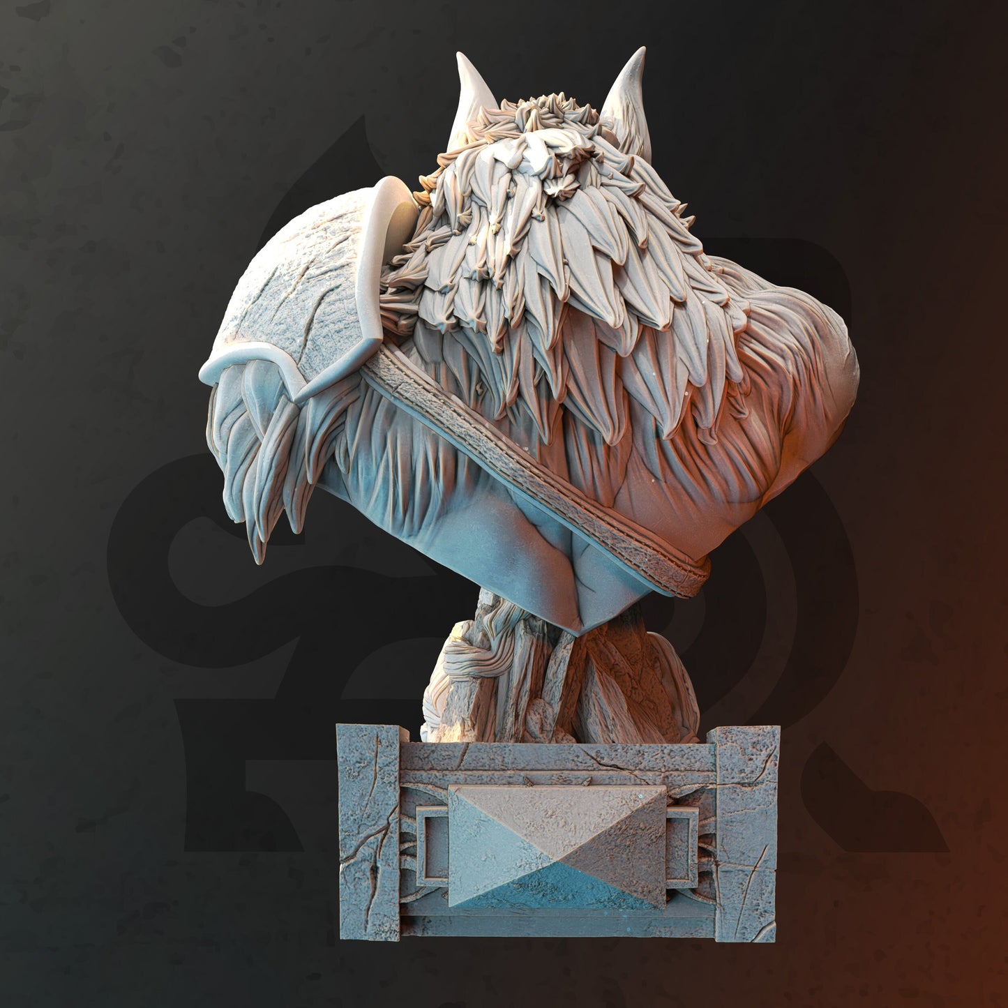 BÜSTE - Werwolf Barbarenkämpfer - Lucian Grey 120mm große Figur Druck 3D 12k Miniatur Geschenkidee Dungeons and Dragons Tabletop DM Stash
