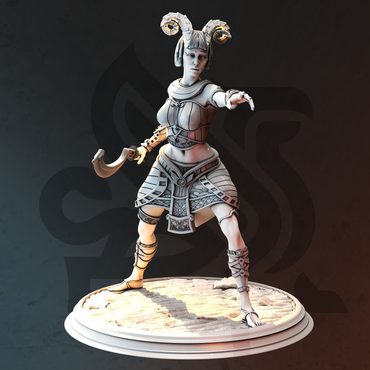 Exotischer Tiefling-Kleriker-Hexenmeister – Karina Remar