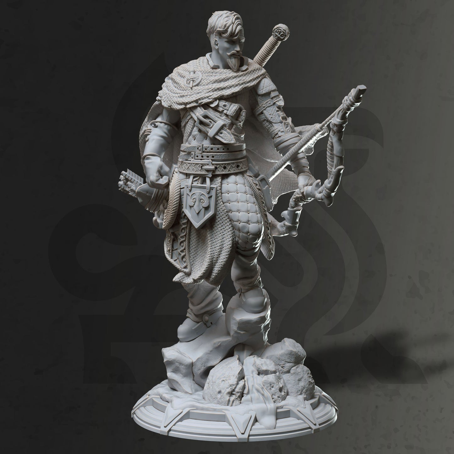 Northern Ranger – Viktor Trine Archer Figur + Sockeldruck 3D 12k Dnd Miniatur Geschenkidee Mini | Dungeons & Dragons | Tabletop | DM Stash