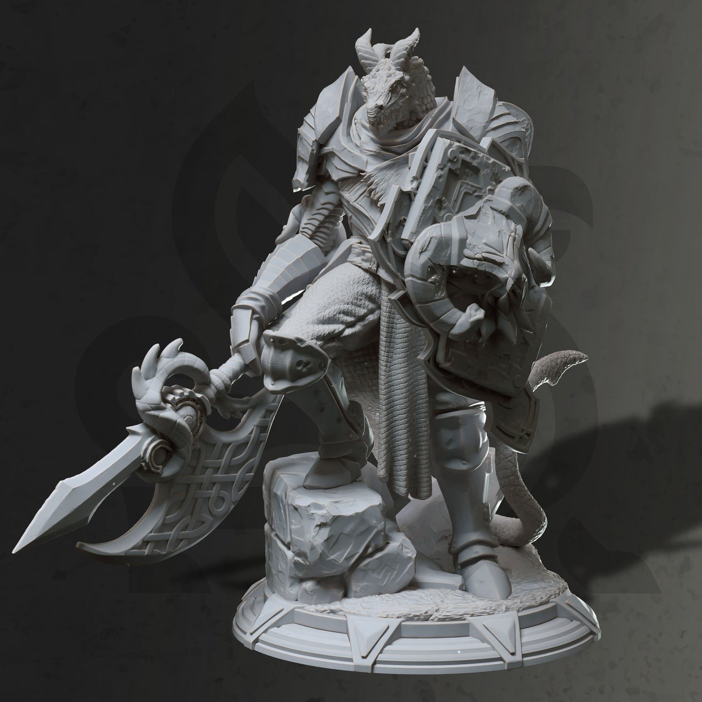 Tiervolk Drachenvolk Ritter Tharvischer Kämpfer