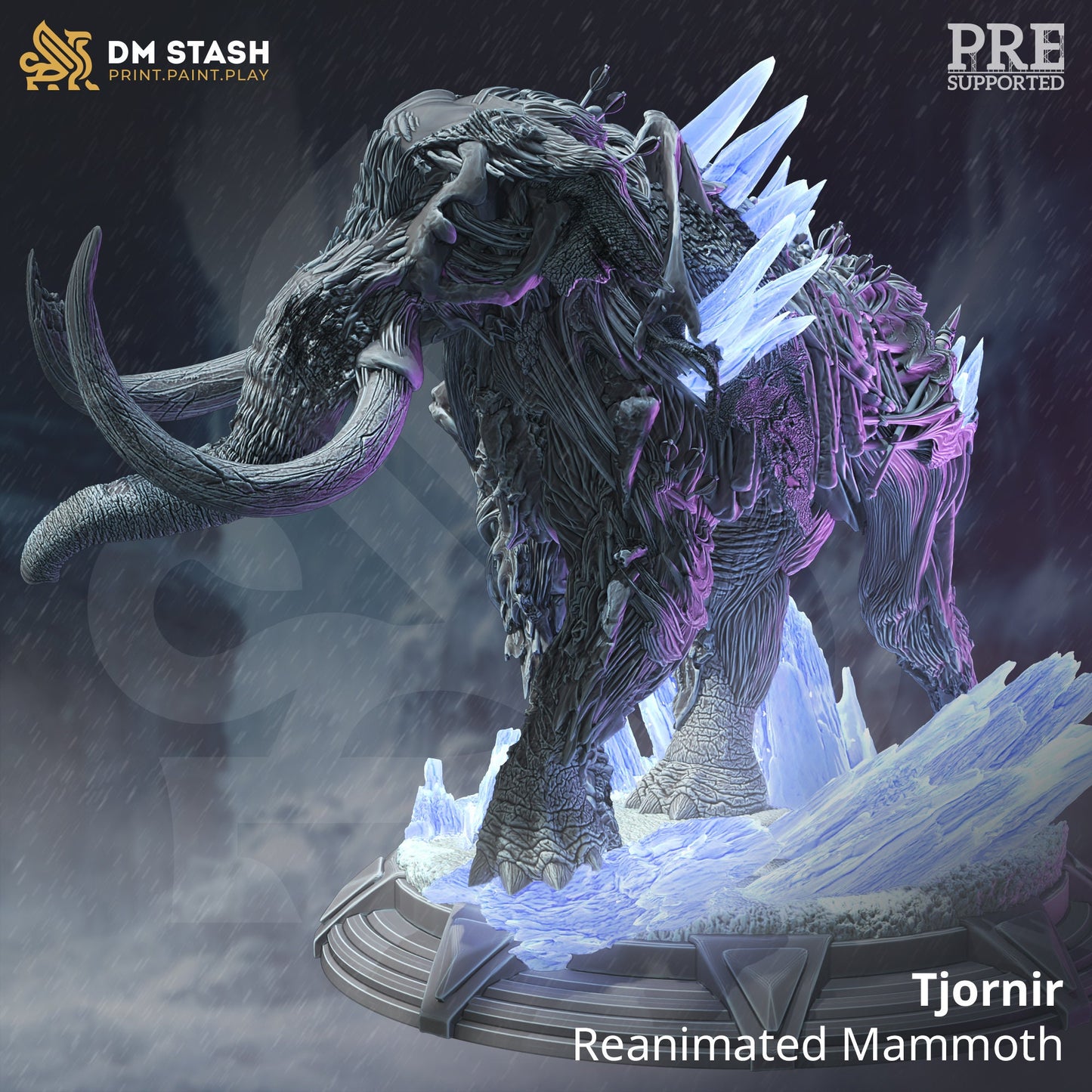 Gefrorenes untotes Mammut-Bestienmonster – Tjornir