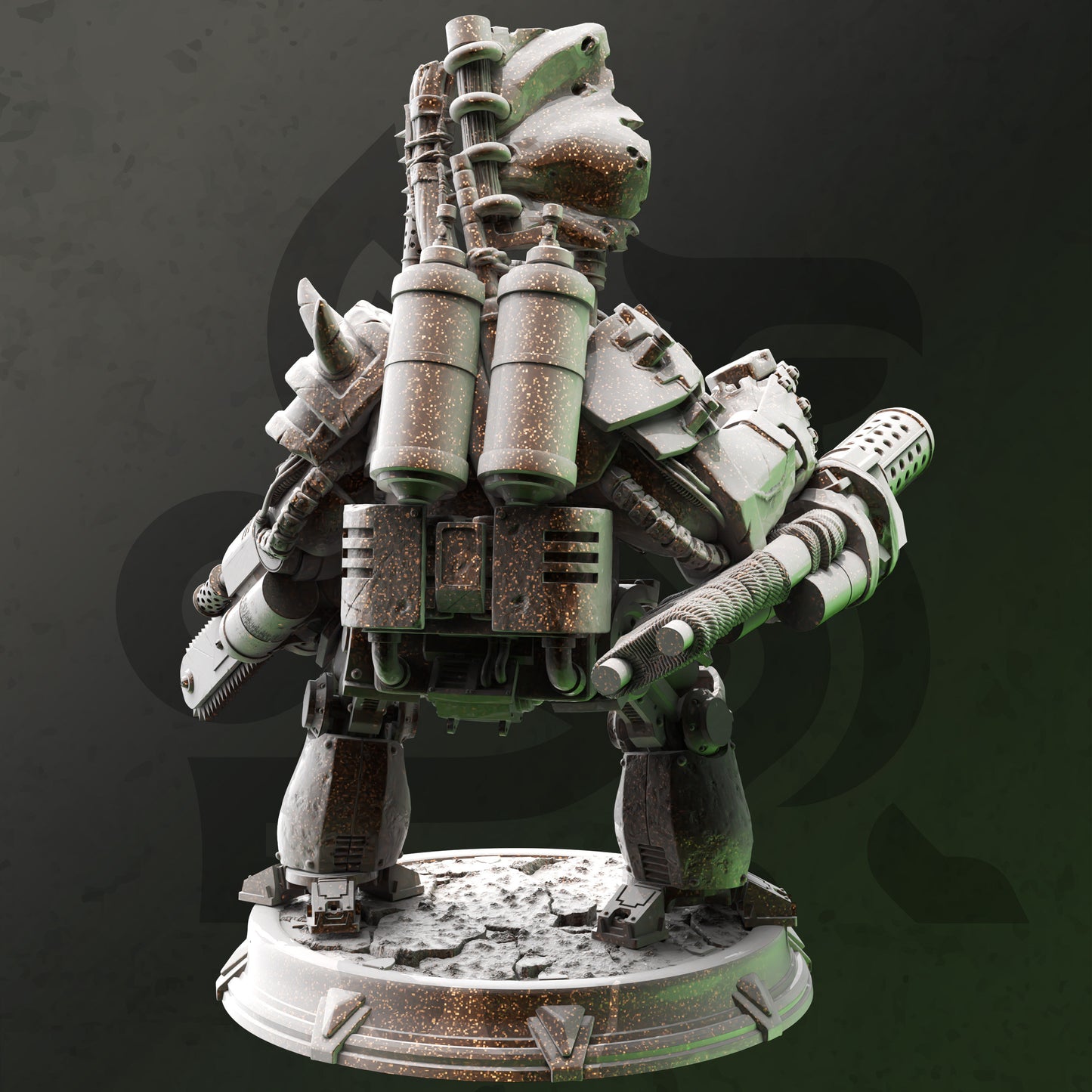 Figurine Jotun Steampunk Mech avec base imprimée 3D 12k miniature Idée cadeau | Donjons et Dragons | Jeux de table | DM Stash