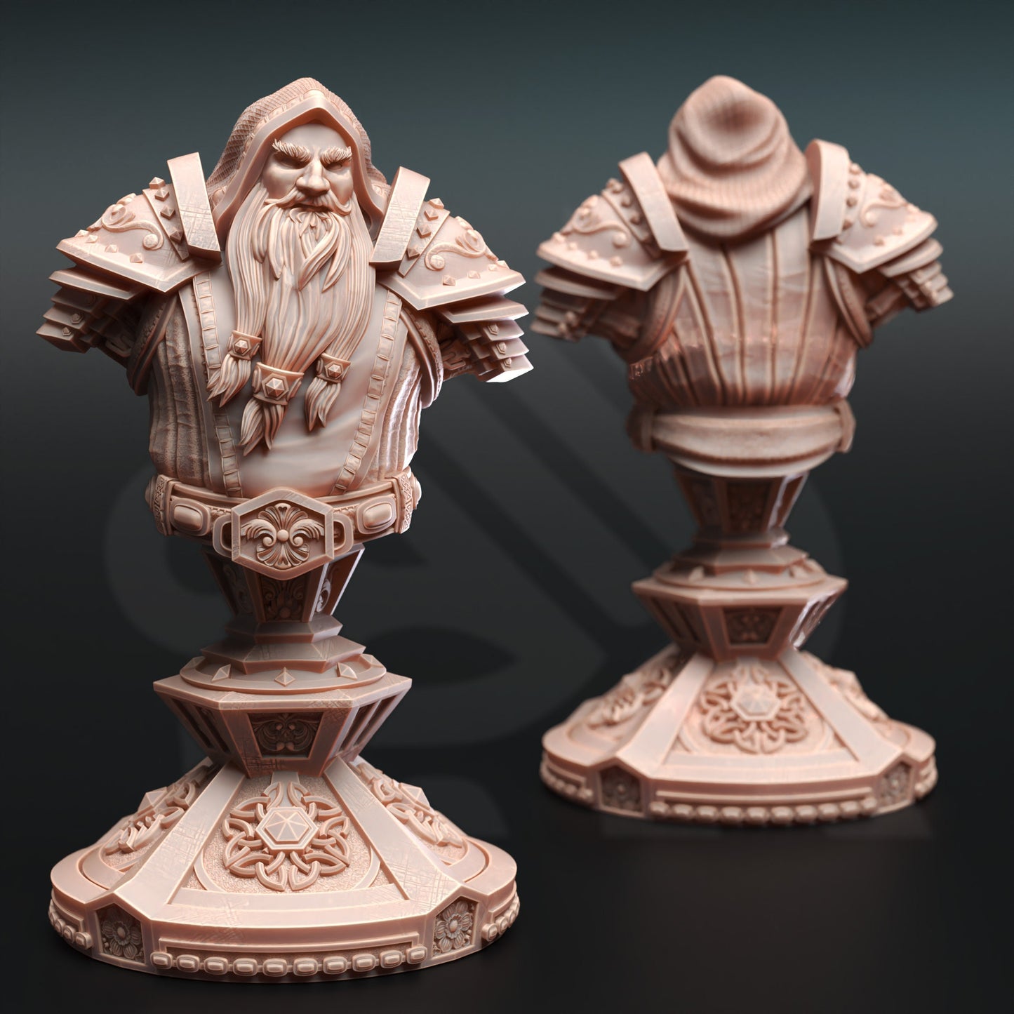 BÜSTE - Zwergenlebenskleriker - Tors of Delvdor 120 mm große Figur Druck 3D 12k Miniatur Geschenkidee Dungeons and Dragons Tabletop DM Stash