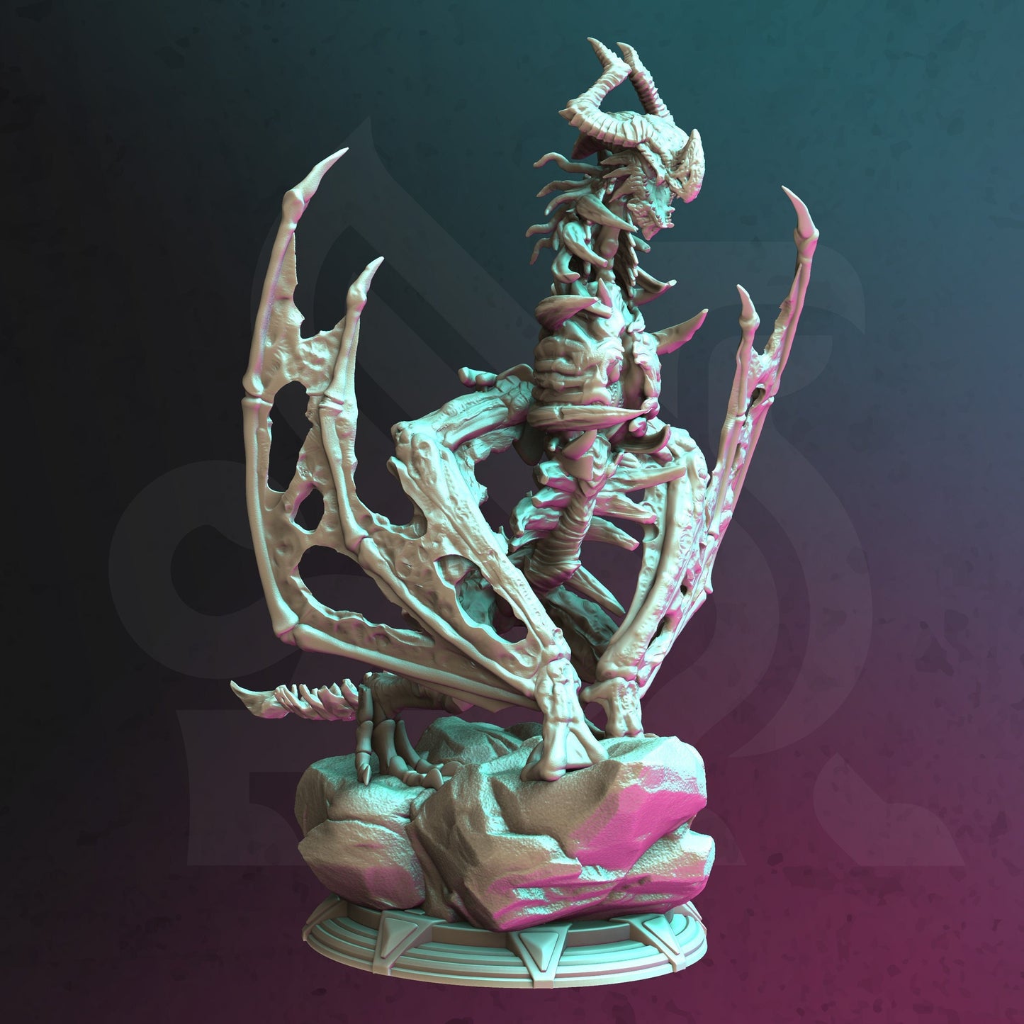 Uralter Dracolich – Skildanir Dargon Figur + Sockel + BONUS-Druck 3D 12k Miniatur Geschenkidee Mini | Dungeons & Dragons | Tabletop | DM Stash