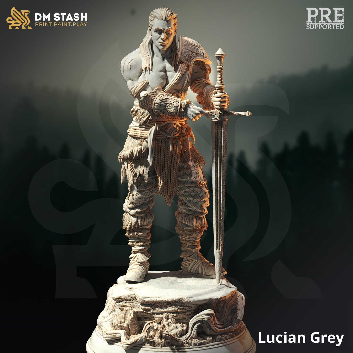 Human Wild Barbarian Fighter - Lucian Grey