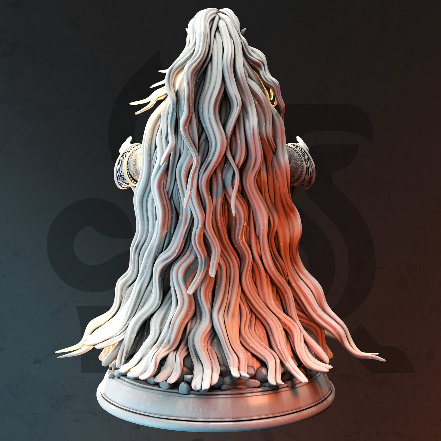 Elf Storm Sorcerer - Misti Cloudburst Figur 12k + Base Print 3D RPG Miniatur Geschenkidee Mini Dungeons & Dragons Tabletop DM Stash