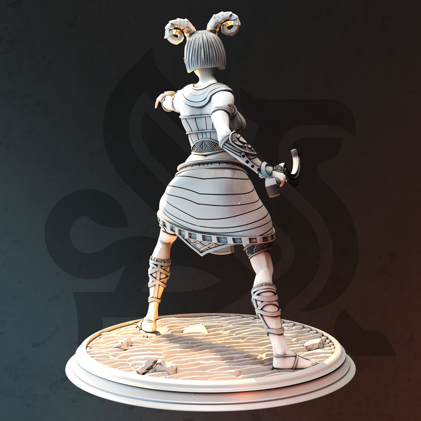 Exotischer Tiefling-Kleriker-Hexenmeister – Karina Remar