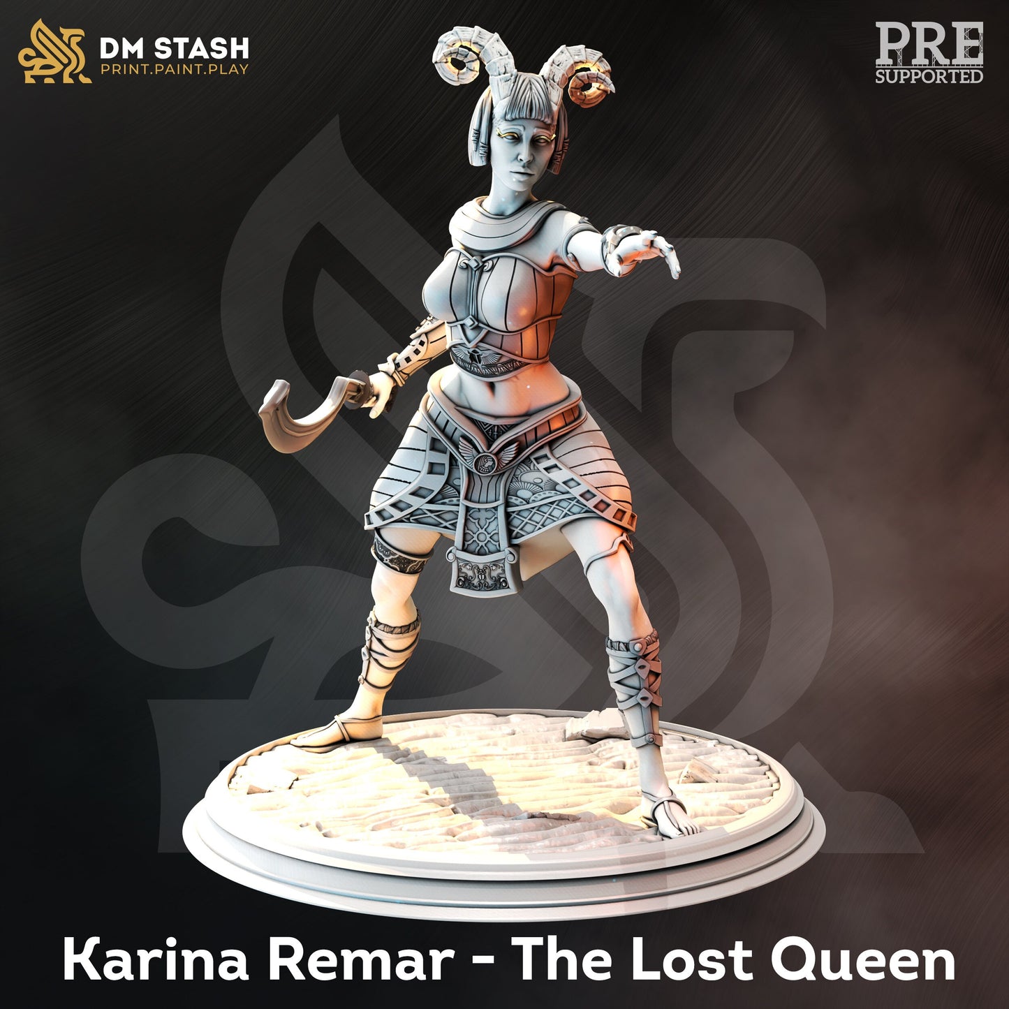 Exotischer Tiefling-Kleriker-Hexenmeister – Karina Remar