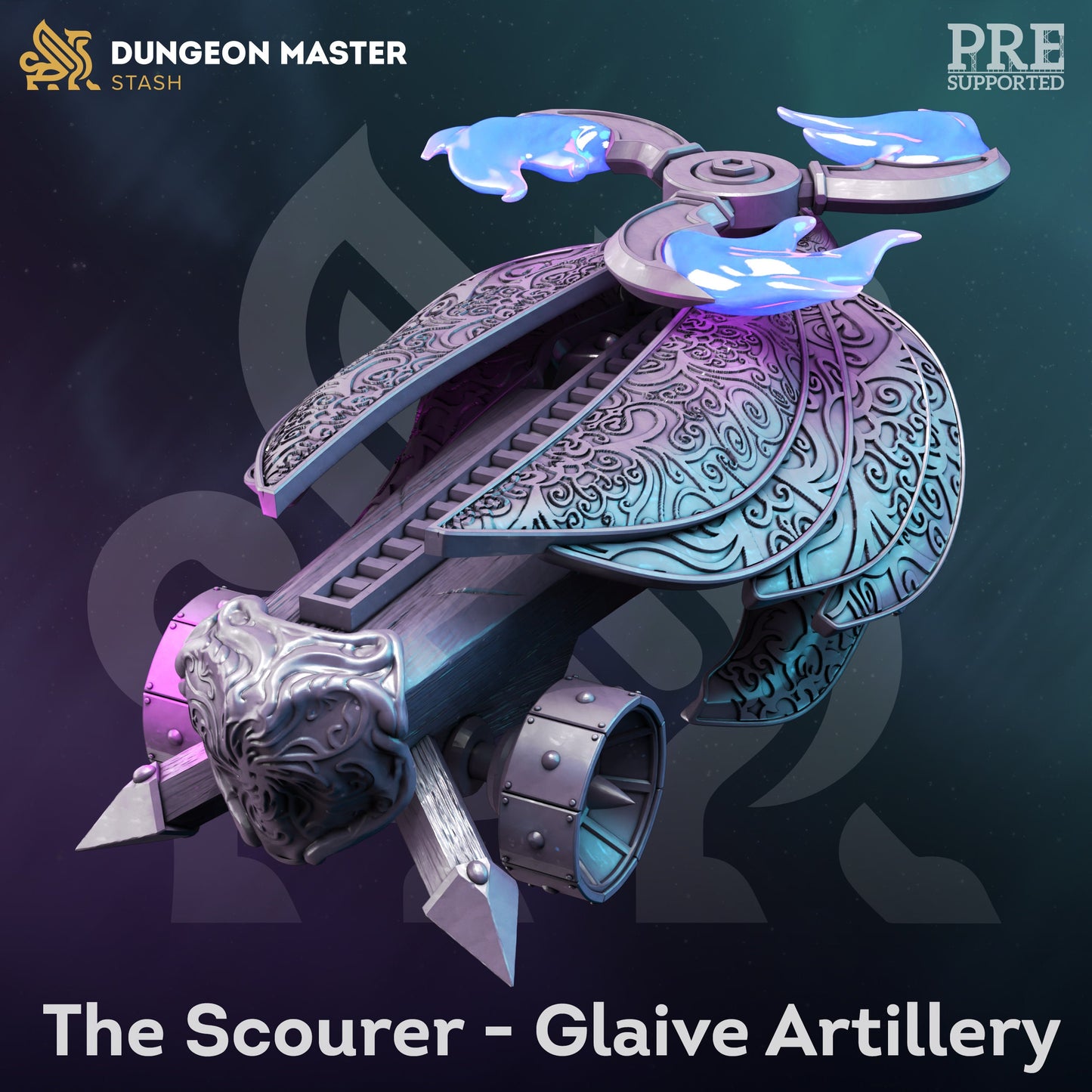 Elfen-Gleve-Artillerie – Die Scourer-Waffenfigur, 12.000 Druck, 3D-RPG-Miniatur, Geschenkidee, Mini | Dungeons & Dragons Tabletop DM Stash