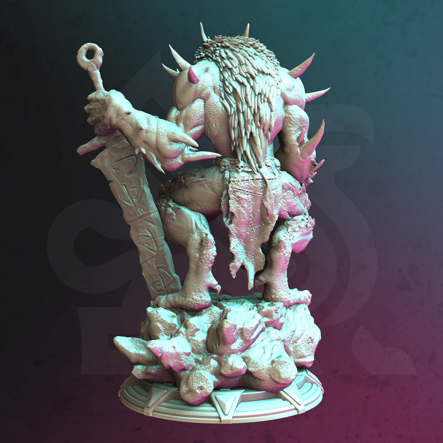 Loup-garou géant alpha - Scrag, figurine géante + socle + impression 3D 12 000 $ + cadeau miniature | Donjons et Dragons | Jeu de table | Cachette de DM