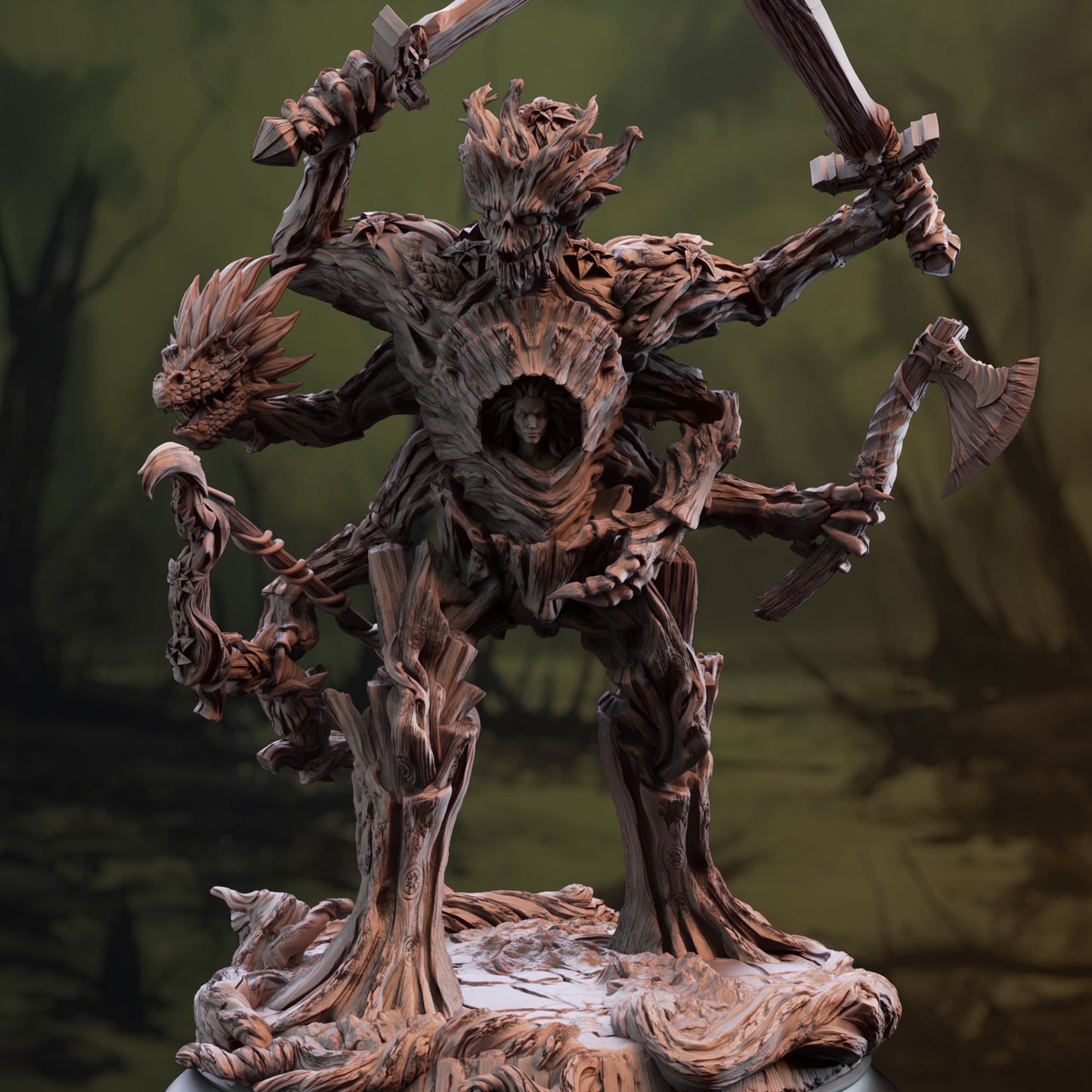 Hybride Dryade Treant - Guerrier de la forêt de Verda