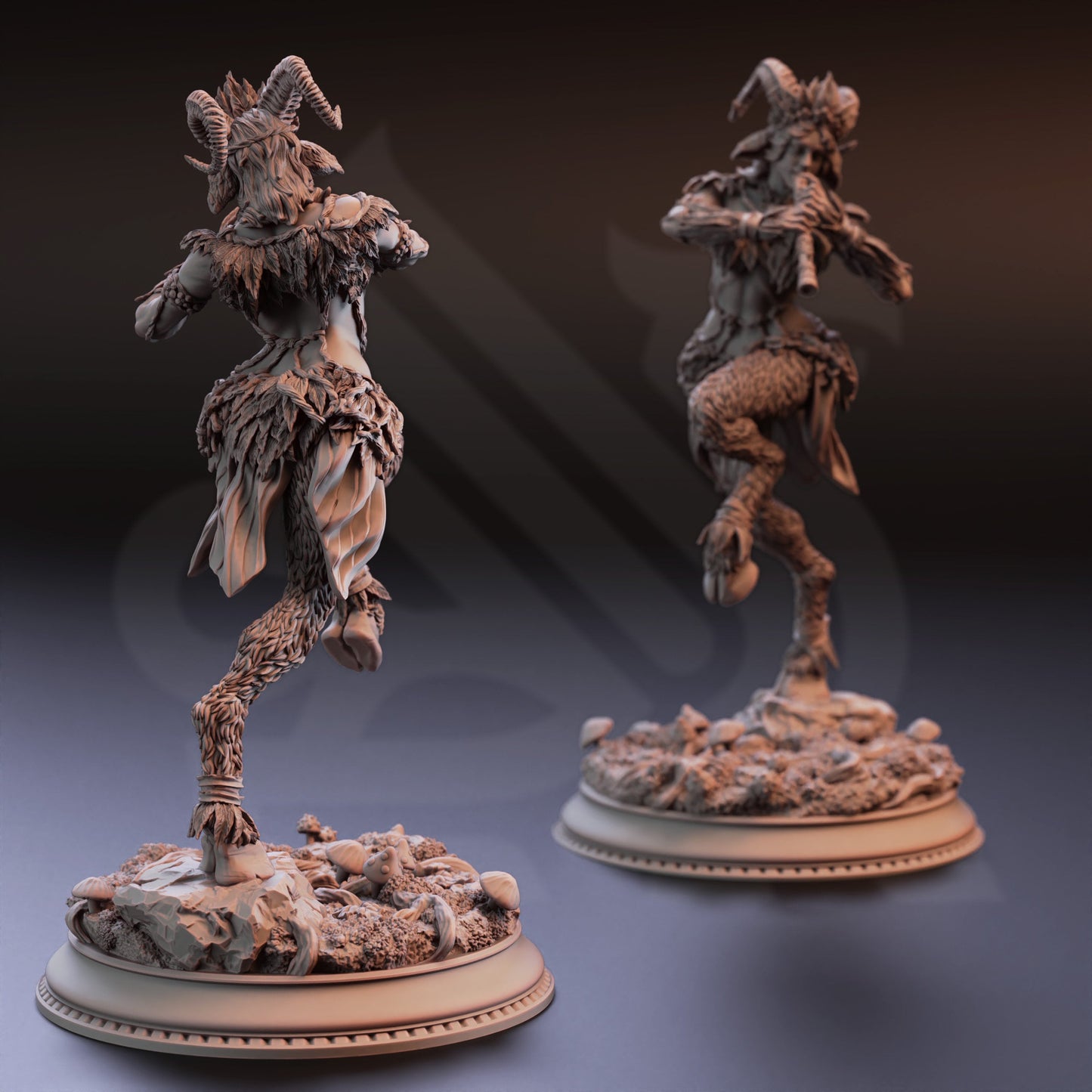 Faun Bard Enchantress – Sylvia Flute Creature Figur 12k + Base Print 3D RPG Miniatur Geschenkidee Mini | Dungeons & Dragons Tabletop DM Stash