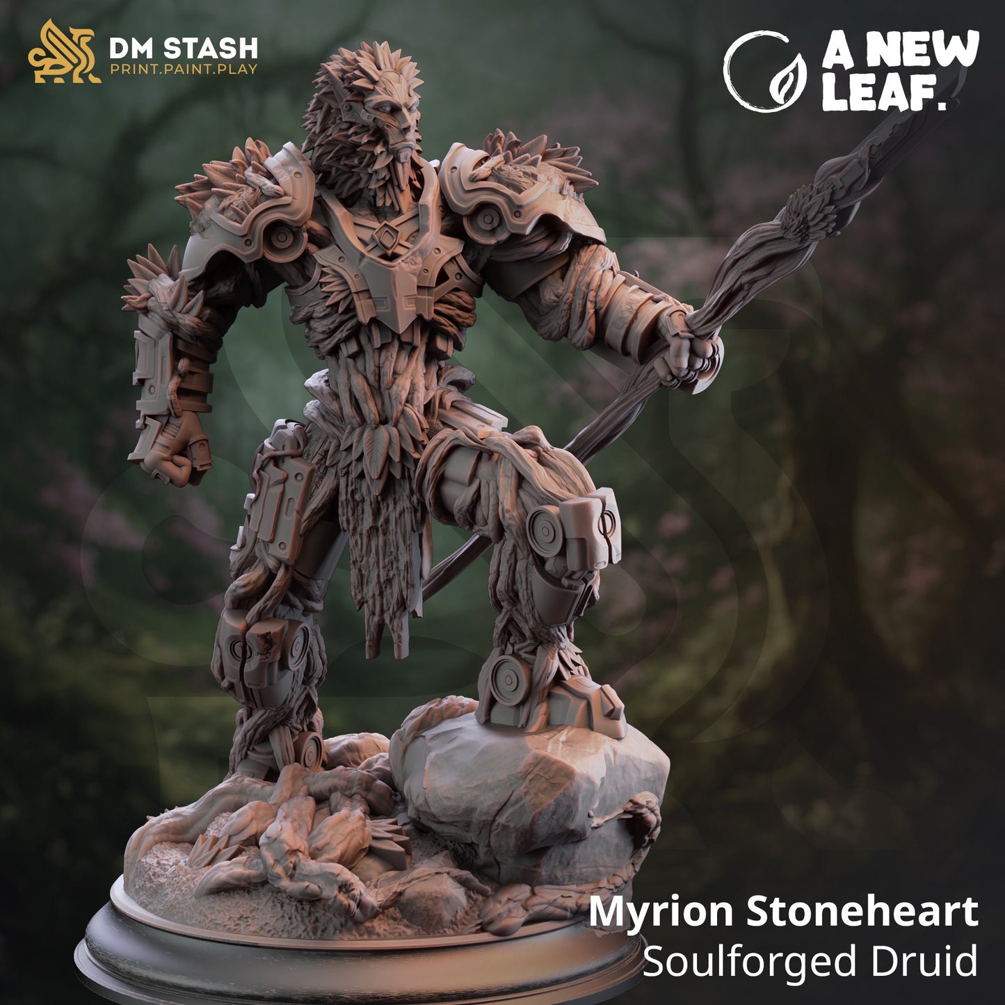 Warforged Druid - Myrion Stoneheart Warrior Beastfolk