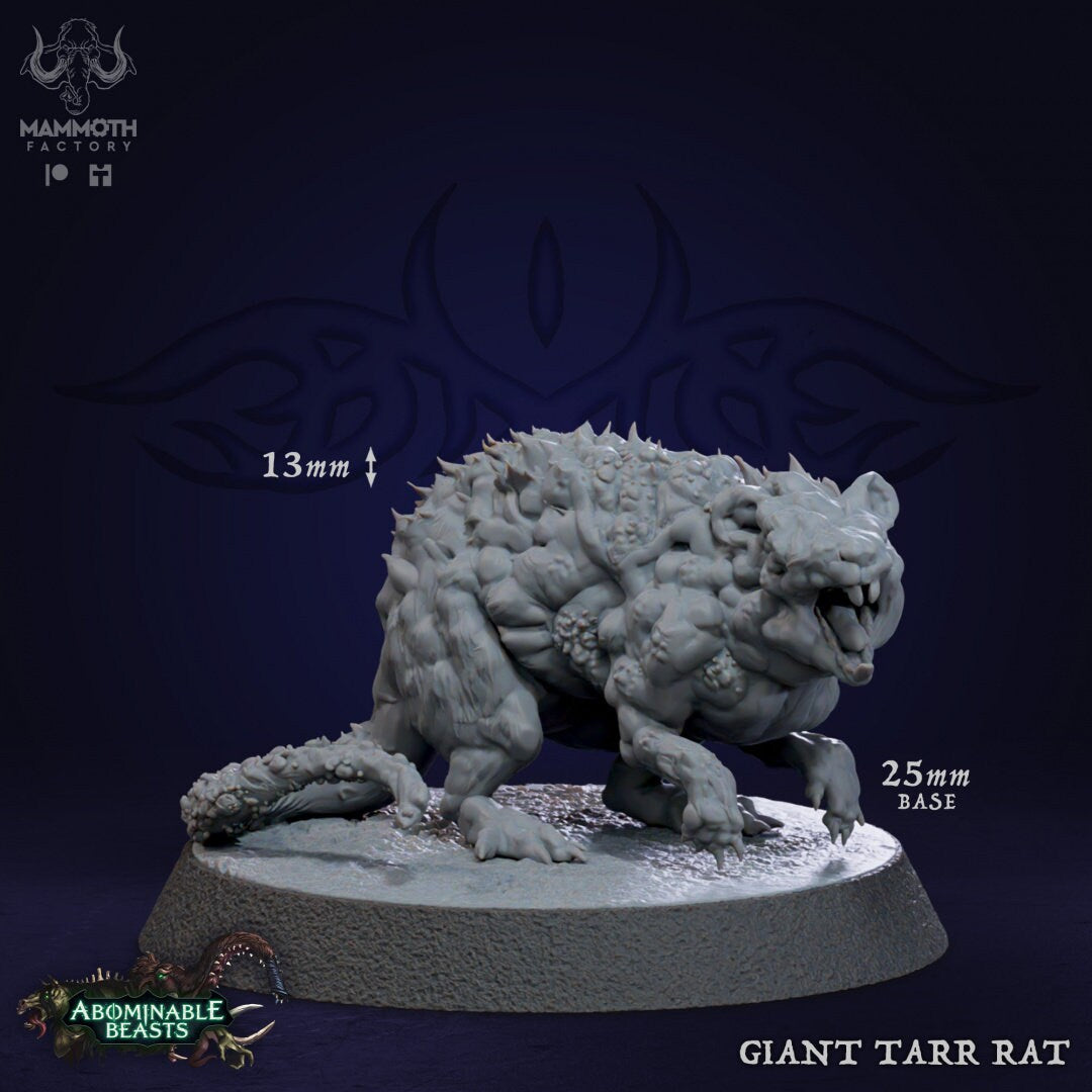 Infected Animals Pack Dog Boar Rat 3 Figures 12k + Base Print 3D RPG Miniature Gift Idea mini | Dungeons & Dragons Tabletop Mammoth Factory