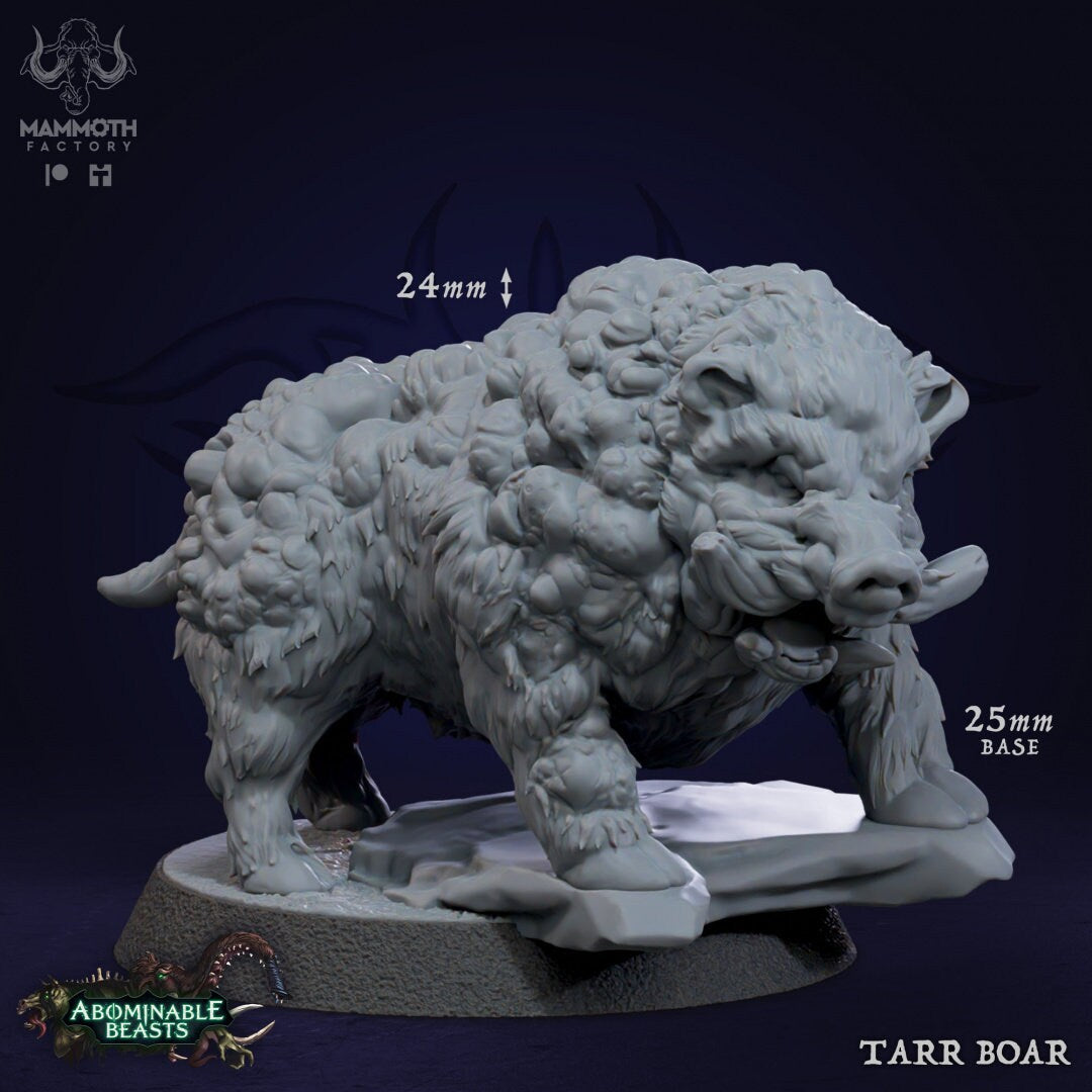 Infected Animals Pack Dog Boar Rat 3 Figures 12k + Base Print 3D RPG Miniature Gift Idea mini | Dungeons & Dragons Tabletop Mammoth Factory