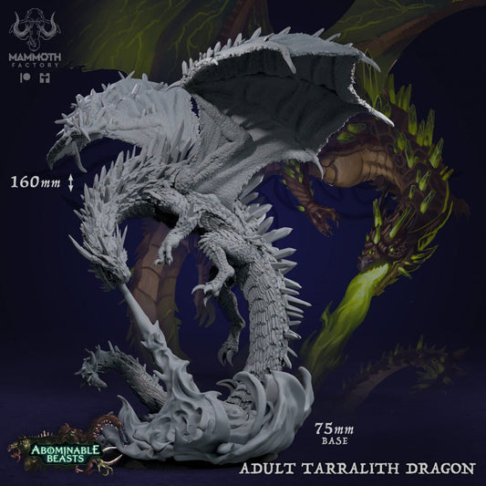 Figurine géante de dragon de feu Tarralith pour adulte (12 000 ou 14 000) + BONUS, impression 3D, idée cadeau miniature pour jeu de rôle | Donjons et Dragons | Jeu de table | Mammouth