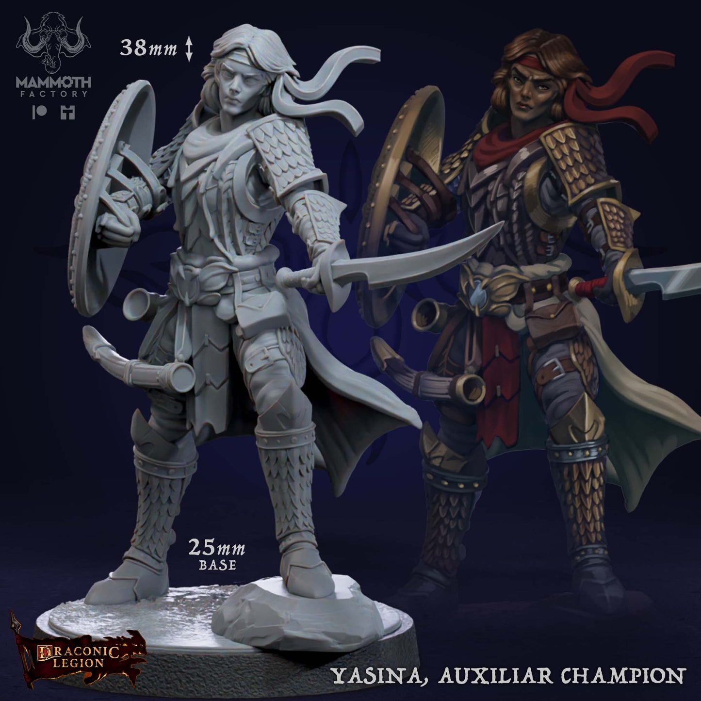 Auxilliar Spearmen Warband Warriors Bundle 8 Figs 12k 14k + BONUS Druck 3D RPG Miniatur Geschenkidee Mini Dungeons & Dragons Tabletop Mammut