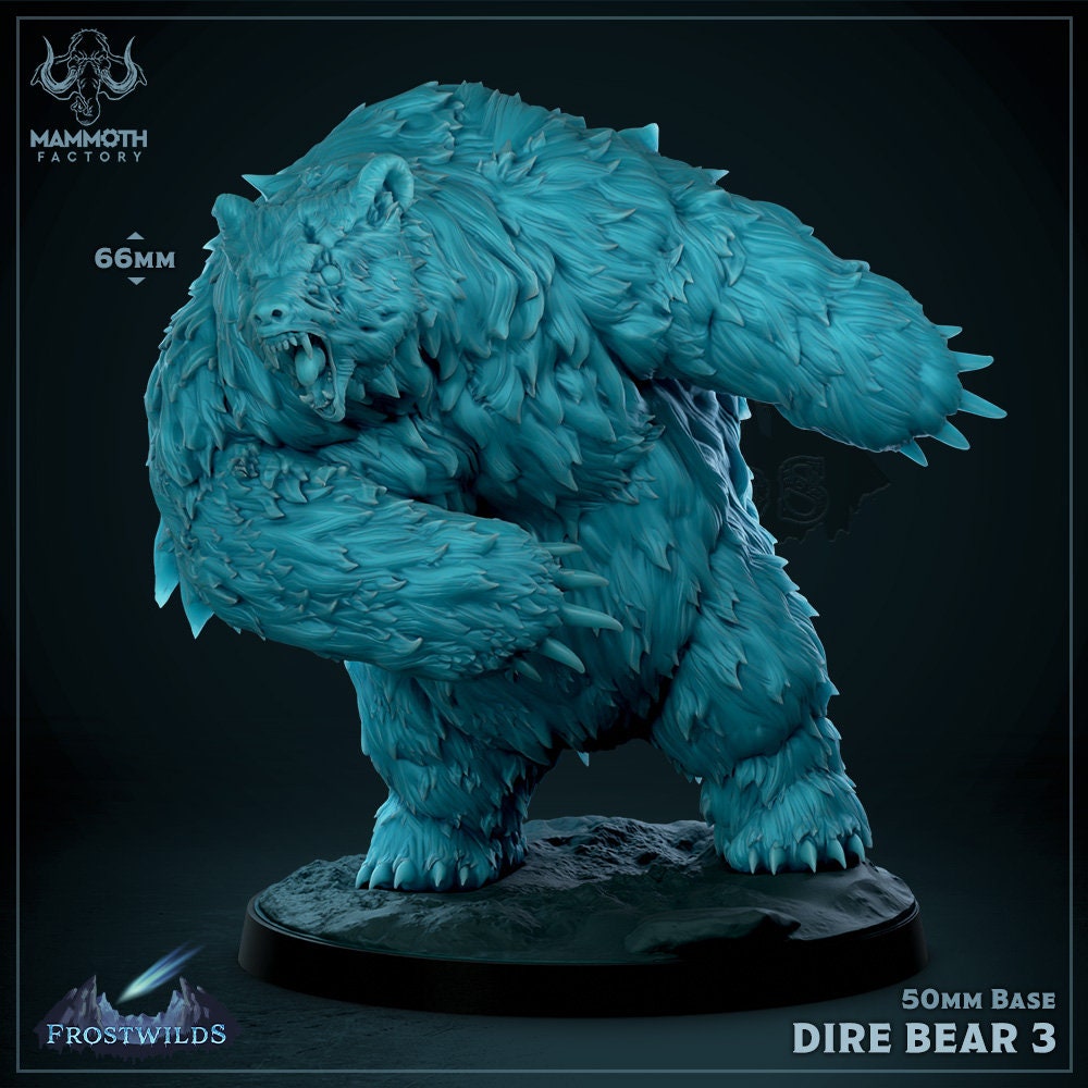 Dire Bear 3 – Savage Dire Bear Mid-Swing Pose