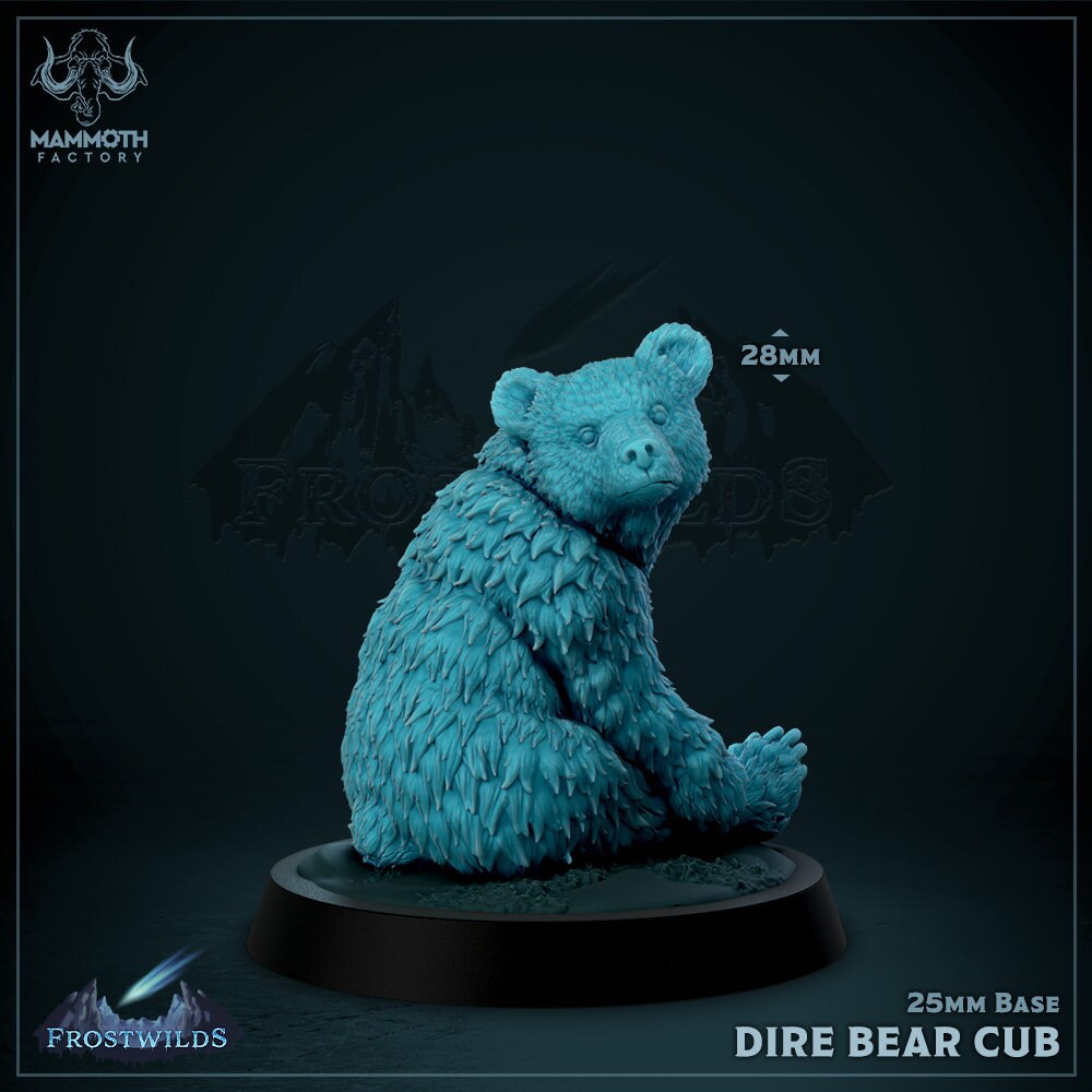 Bear Cub Sitting & Standing – Cute Animal Beast Companion Pet