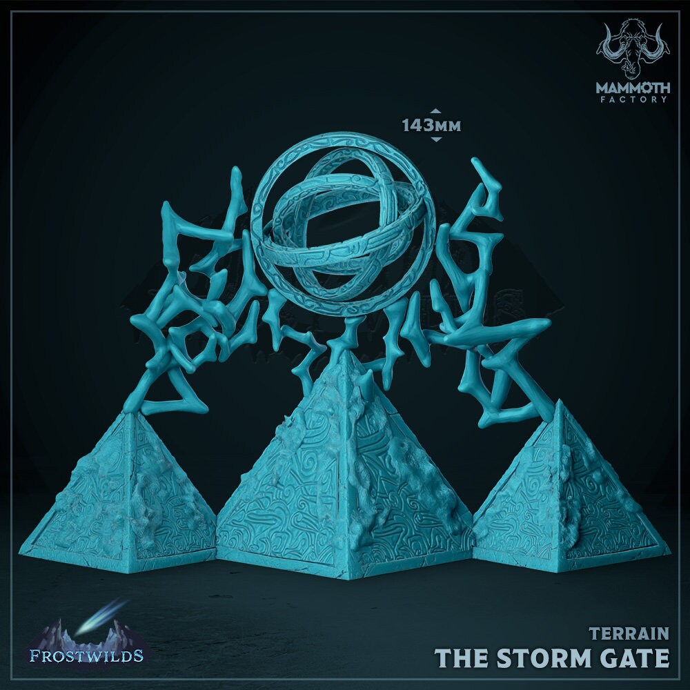 Storm Gate - Terrain Building GIANT Enviro 12k 14k + BONUS Print 3D RPG Miniature Gift Idea mini | Dungeons & Dragons | Tabletop | Mammoth