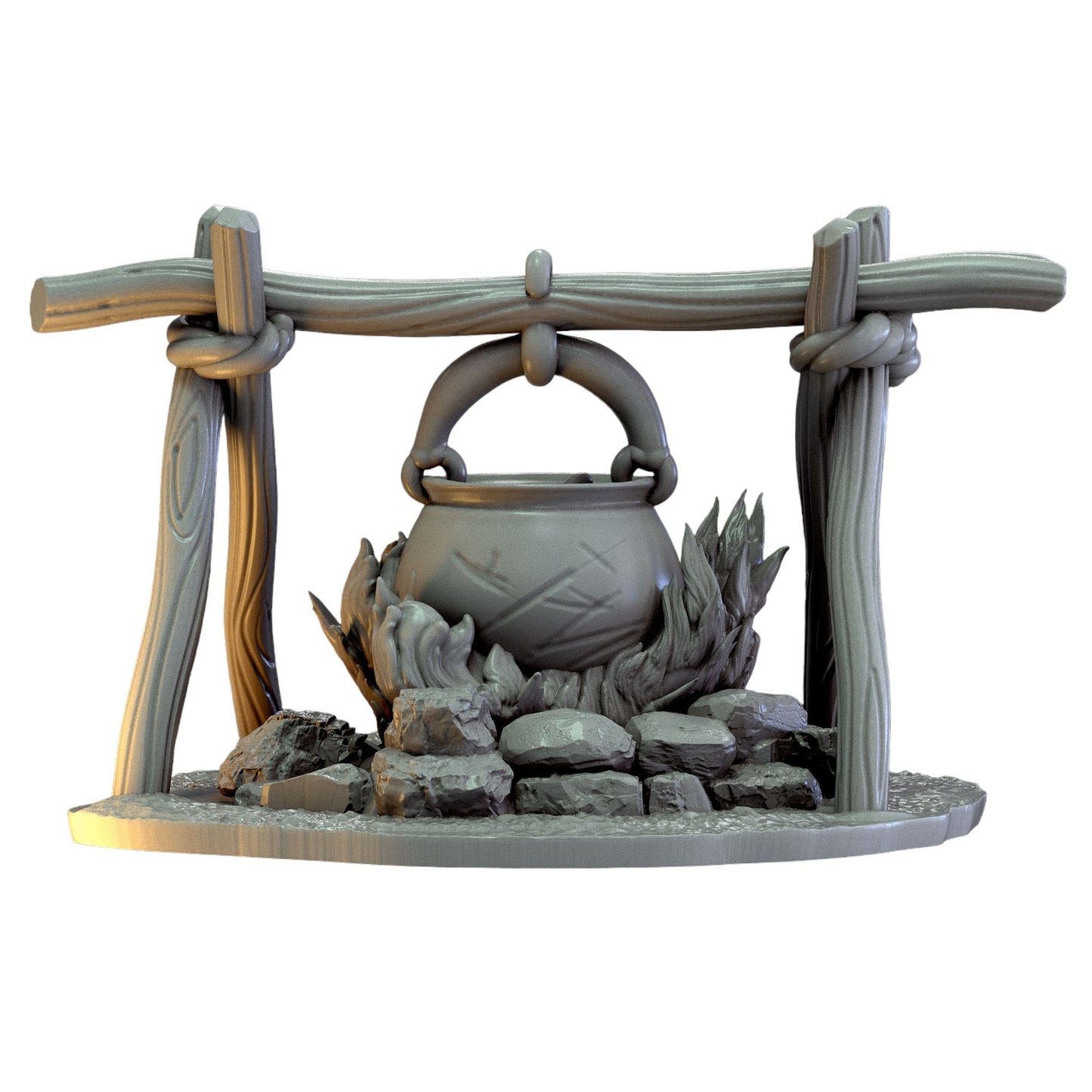 Camp Fire Terrain Enviro Fire Figure 12k 14k + BONUS Print 3D RPG Miniature Gift Idea mini | Dungeons & Dragons | Tabletop | Mammoth