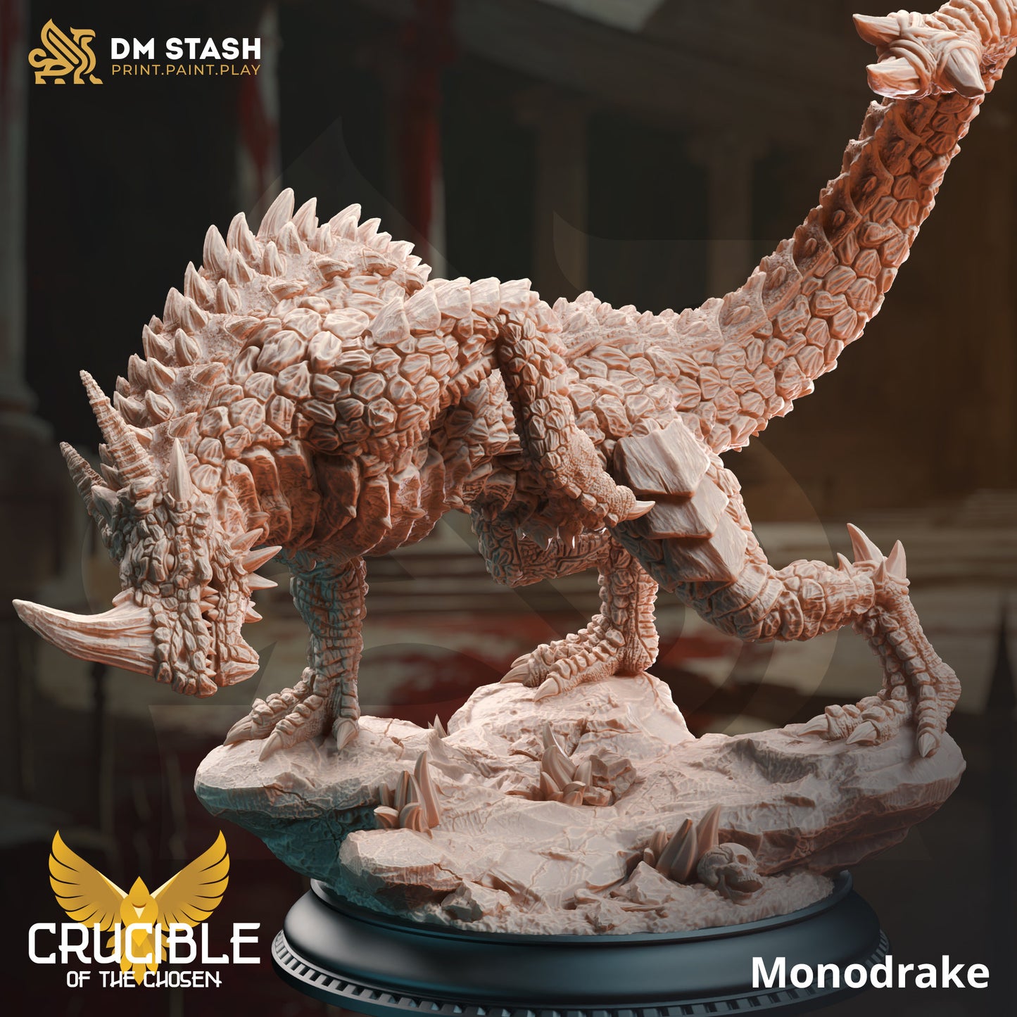 Monodrake - Gehörnter Drake Rock RIESIGER Monster-Dino