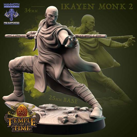 Ikayen – Mann, Mönch, Kriegerfigur 12k 14k + BONUS-Druck 3D-RPG-Miniatur-Geschenkidee Mini | Dungeons & Dragons | Tabletop | Mammut