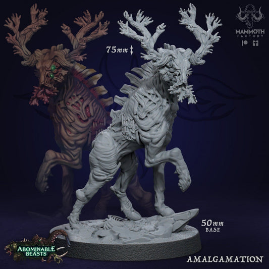 Amalgamation – Bestie Monstrum Tierfigur 12k 14k + BONUS-Druck 3D-RPG-Miniatur-Geschenkidee Mini | Dungeons & Dragons | Tabletop | Mammut
