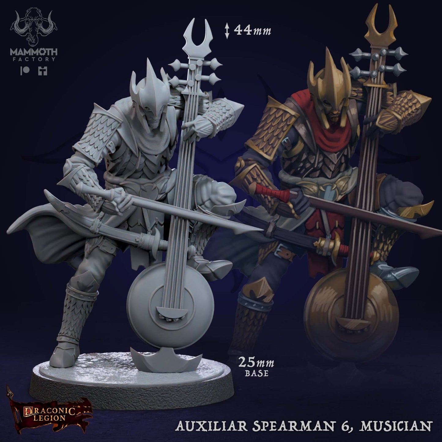 Auxilliar Spearmen Warband Warriors Bundle 8 Figs 12k 14k + BONUS Druck 3D RPG Miniatur Geschenkidee Mini Dungeons & Dragons Tabletop Mammut