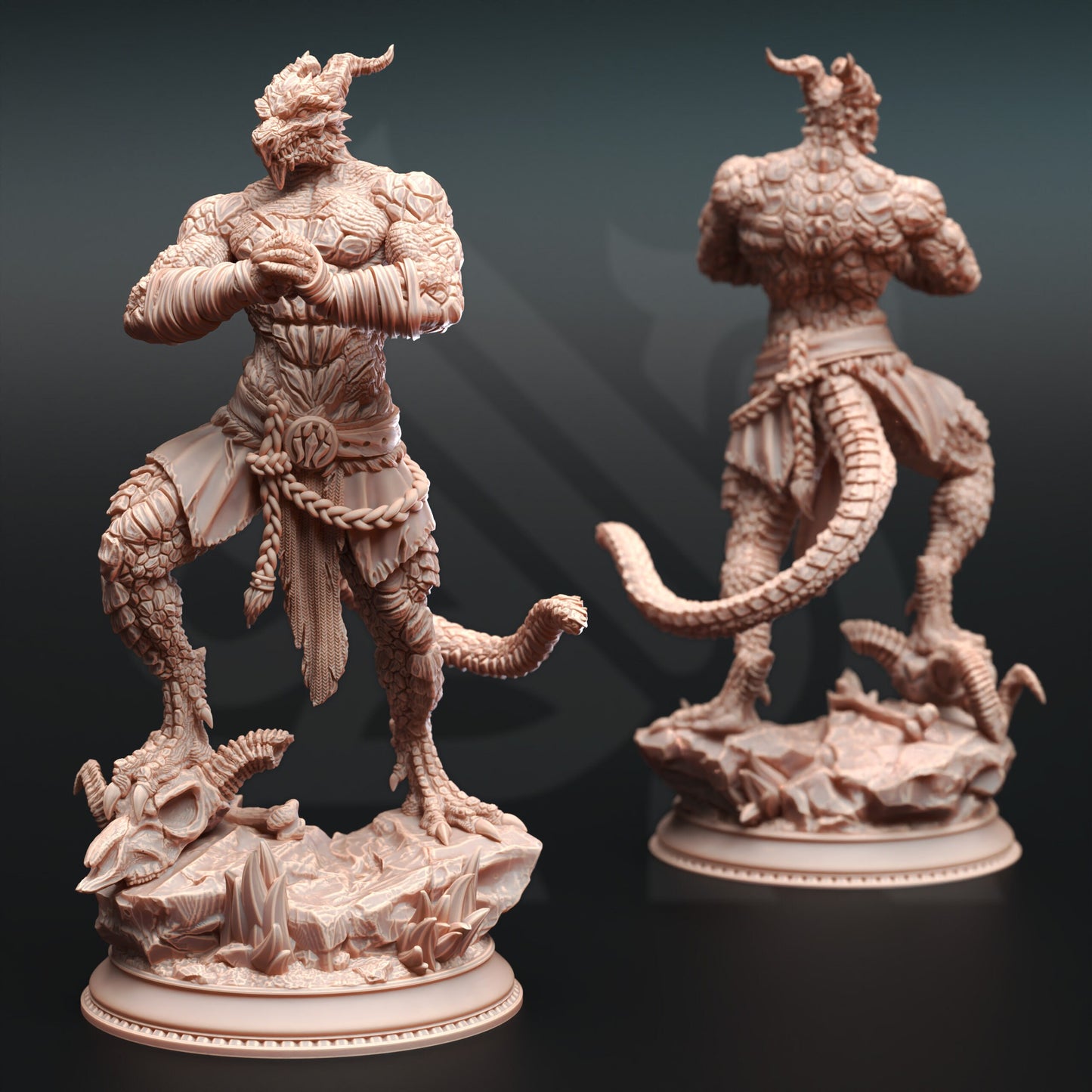 Kuthrak’va - Dragonborn Pugilist Beastfolk Warrior 32mm