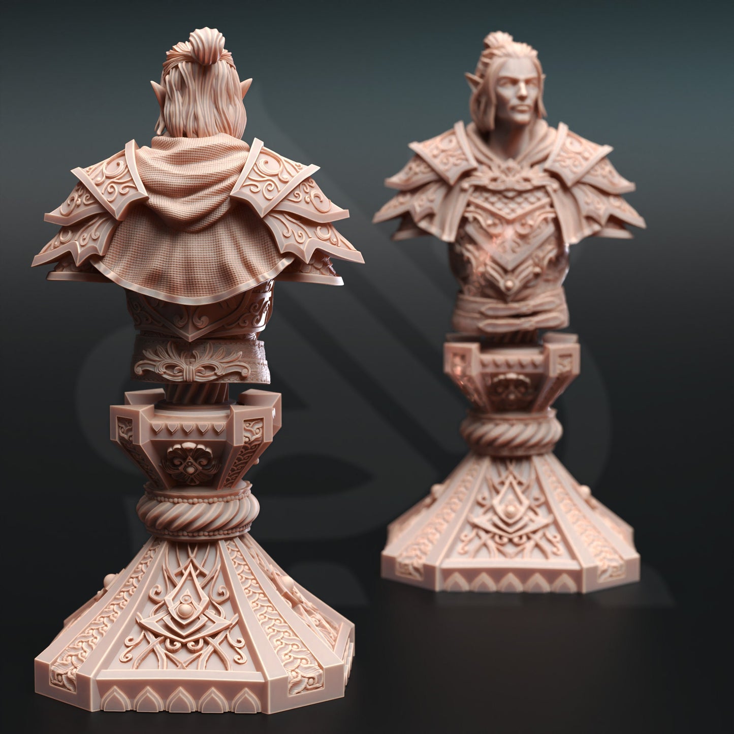Büste Ervion – Elfenmonsterjäger-Ranger – 120 mm groß – Figurdruck 3D 12k Miniatur Geschenkidee | Dungeons and Dragons | Tabletop DM Stash