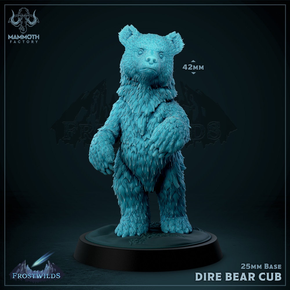 Bear Cub Sitting & Standing – Cute Animal Beast Companion Pet
