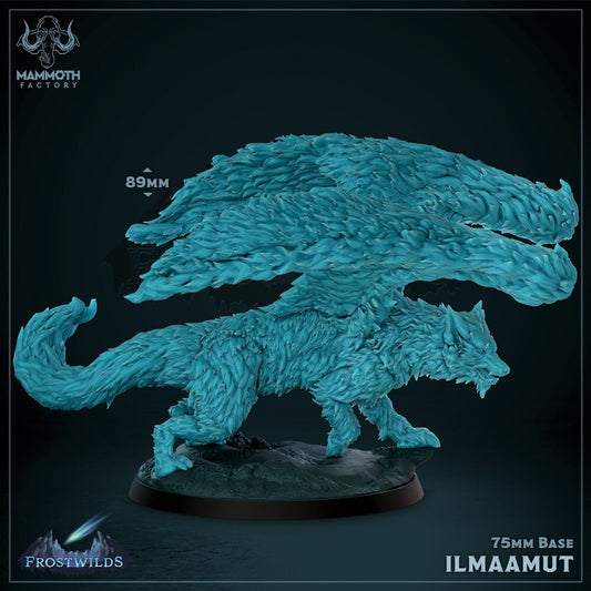 Ilmammut – Fliegendes Wolfstier, RIESENfigur, 12.000 14.000 + BONUS-Druck, 3D-RPG-Miniatur, Geschenkidee, Mini | Dungeons & Dragons | Tabletop | Mammut