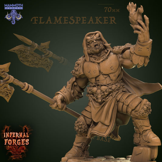 Flammensprecher – Magier, Feuerverzauberer, Figur 12k 14k + BONUS-Druck, 3D-RPG, Miniatur, Geschenkidee, Mini | Dungeons & Dragons | Tabletop | Mammut