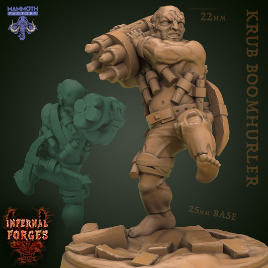 Krub – Goblin-Schütze mit Kanone, Figur 12.000 14.000 + BONUS-Druck, 3D-RPG-Miniatur, Geschenkidee, Mini | Dungeons & Dragons | Tabletop | Mammut