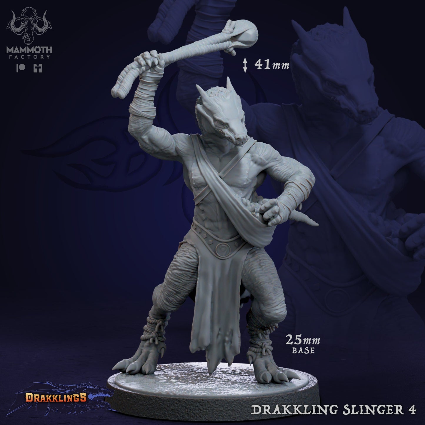 Drakkling Slinger Warband Warriors Bundle 6 Figs 12k 14k + BONUS Print 3D RPG Miniature Gift Idea mini Dungeons & Dragons Tabletop Mammoth