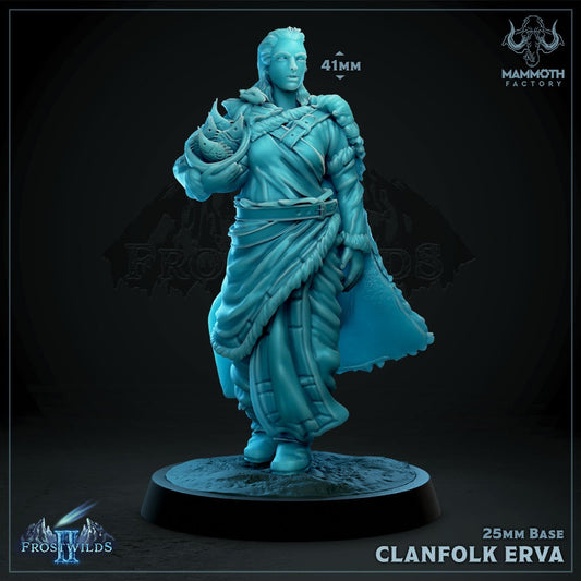 Erva Frau Stadtbewohnerin Fischer Figur DND 14k + BONUS Druck 3D RPG Miniatur Geschenkidee Mini | Dungeons n Dragons D&D | Tabletop | Mammut