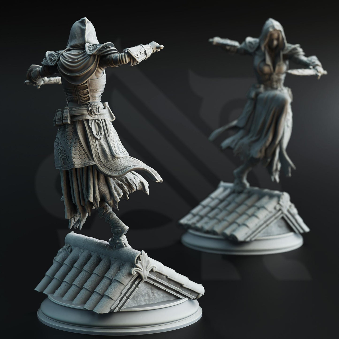 Karena - Hidden Rogue Killer Ninja Figure 12k + Base Print 3D RPG Miniature Gift Idea mini | Dungeons & Dragons DND Tabletop | DM Stash