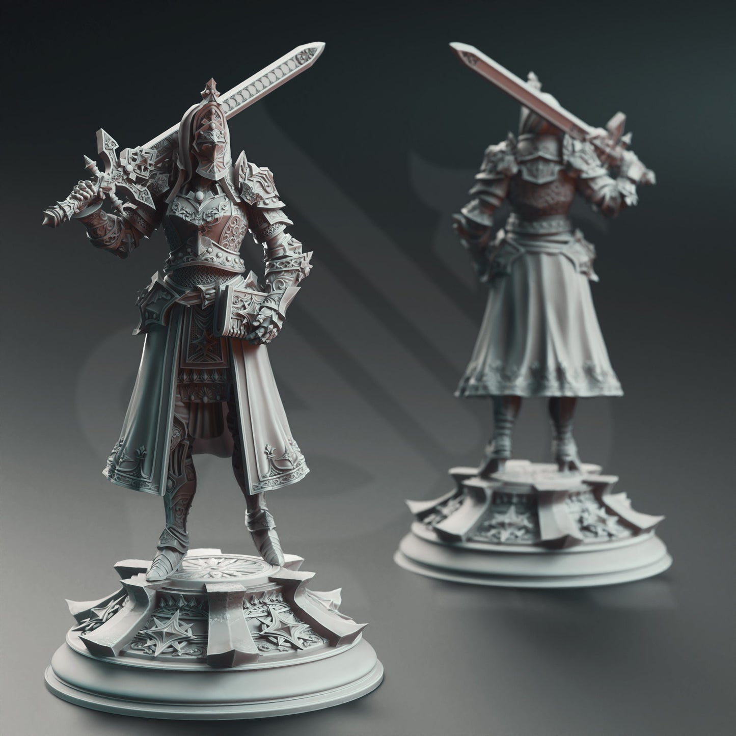Johanna Inquisitor Knight Paladin Legions Figure dnd + BONUS Print 3d 14k miniature Gift Idea mini | Dungeons & Dragons | Tabletop DM Stash
