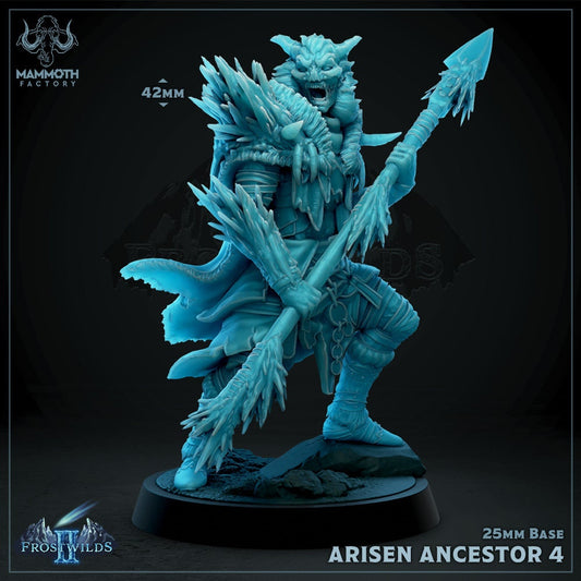 Ancestor 4 Ice Hunter Spear Figur DND 14k + BONUS Druck 3D RPG Miniatur Geschenkidee Mini | Dungeons n Dragons D&D | Tabletop | Mammut