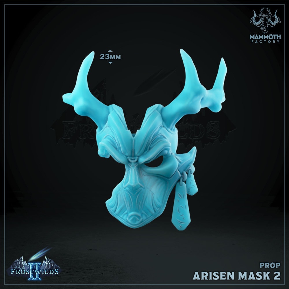 Arise Mask – Berserkermaske für Figuren DND 14k + BONUS-Druck 3D-RPG-Miniatur-Geschenkidee Mini | Dungeons n Dragons D&D | Tabletop | Mammut