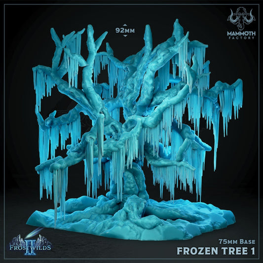 Gefrorener Baum, Wald, Eis, Umweltfigur, DND 14k + BONUS-Druck, 3D-RPG, Miniatur, Geschenkidee, Mini | Dungeons n Dragons D&D | Tabletop | Mammut