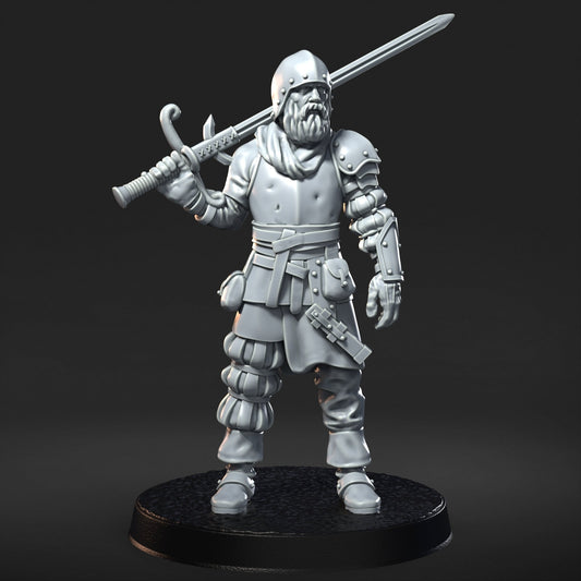 Steel Age - Guerriers, Chevaliers et Épées pour figurines D&D, miniatures 3D à imprimer | Idée cadeau | Donjons et Dragons, D&D, Tabletop, RN Estudio