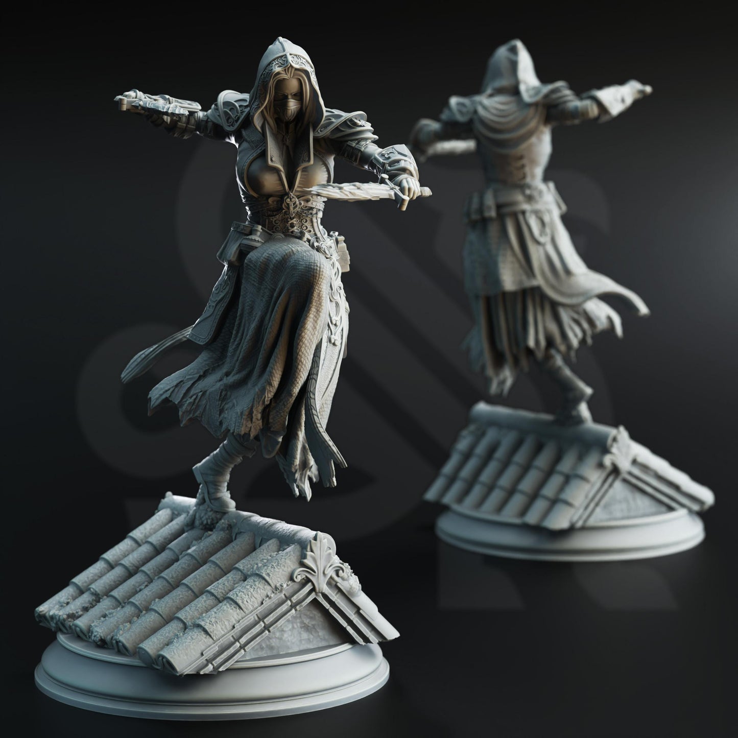 Karena - Hidden Rogue Killer Ninja Figure 12k + Base Print 3D RPG Miniature Gift Idea mini | Dungeons & Dragons DND Tabletop | DM Stash