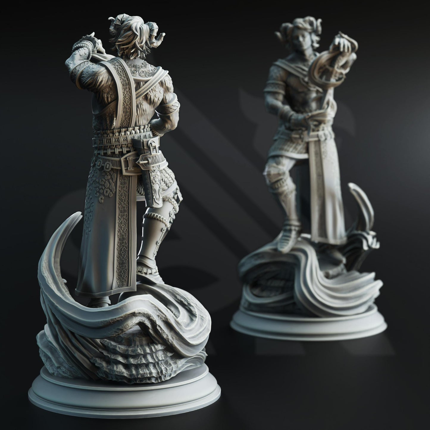 Heron - Tiefling Infernal Warlock Figur 12k + Base Print 3D RPG Miniatur Geschenkidee Mini | Dungeons & Dragons DND Tabletop | DM Stash