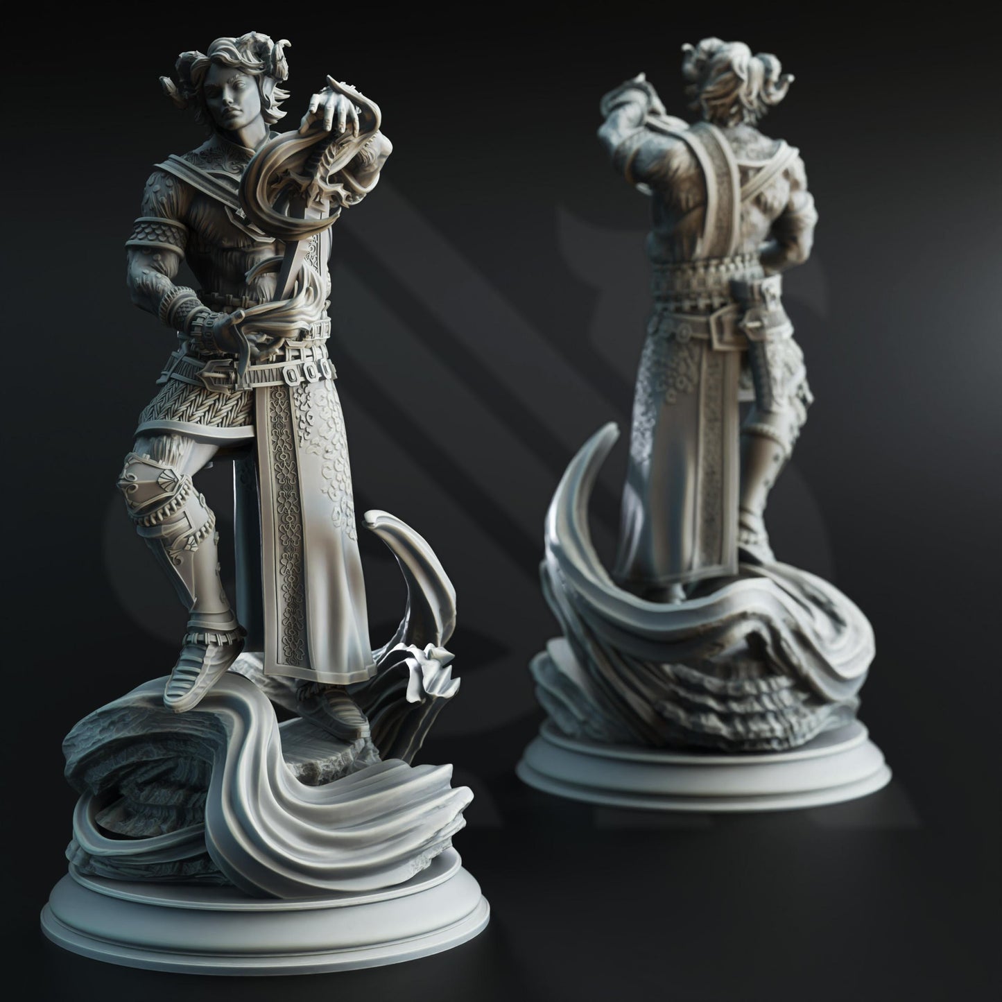Heron - Tiefling Infernal Warlock Figur 12k + Base Print 3D RPG Miniatur Geschenkidee Mini | Dungeons & Dragons DND Tabletop | DM Stash