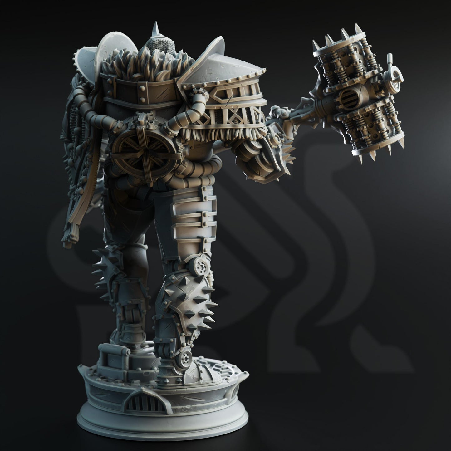 Hadrian - Warforged Colossus Hammer Figure 12k + Base Print 3D RPG Miniature Gift Idea mini | Dungeons & Dragons DND Tabletop | DM Stash